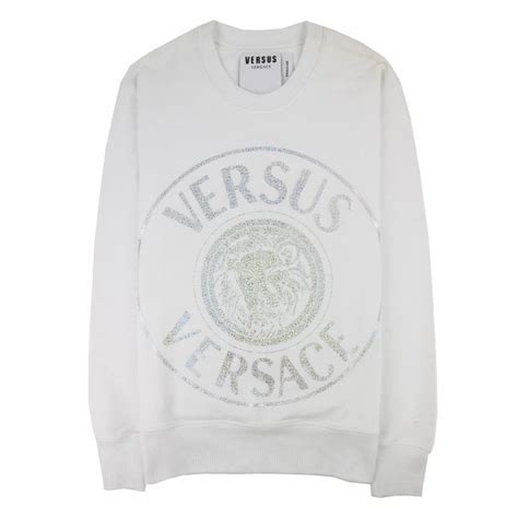 versus versace white sweatshirt|Versace jeans sweatshirt.